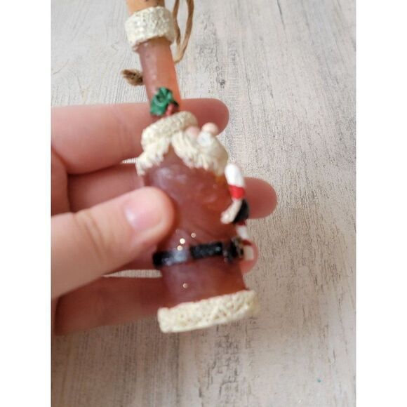 Santa message bottle mistletoe candy cane ornament Xmas - Picture 5 of 6